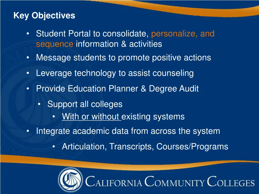 key objectives