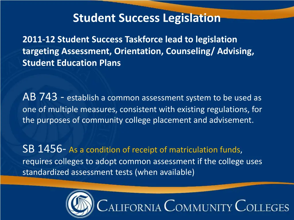 student success legislation