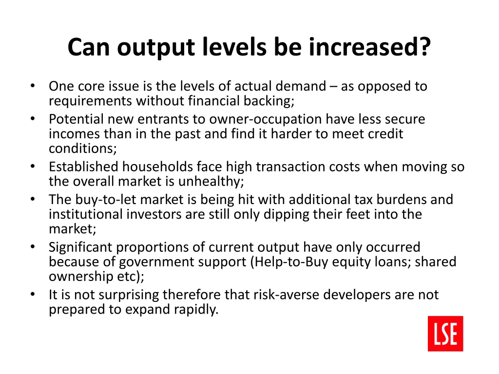 can output levels be increased