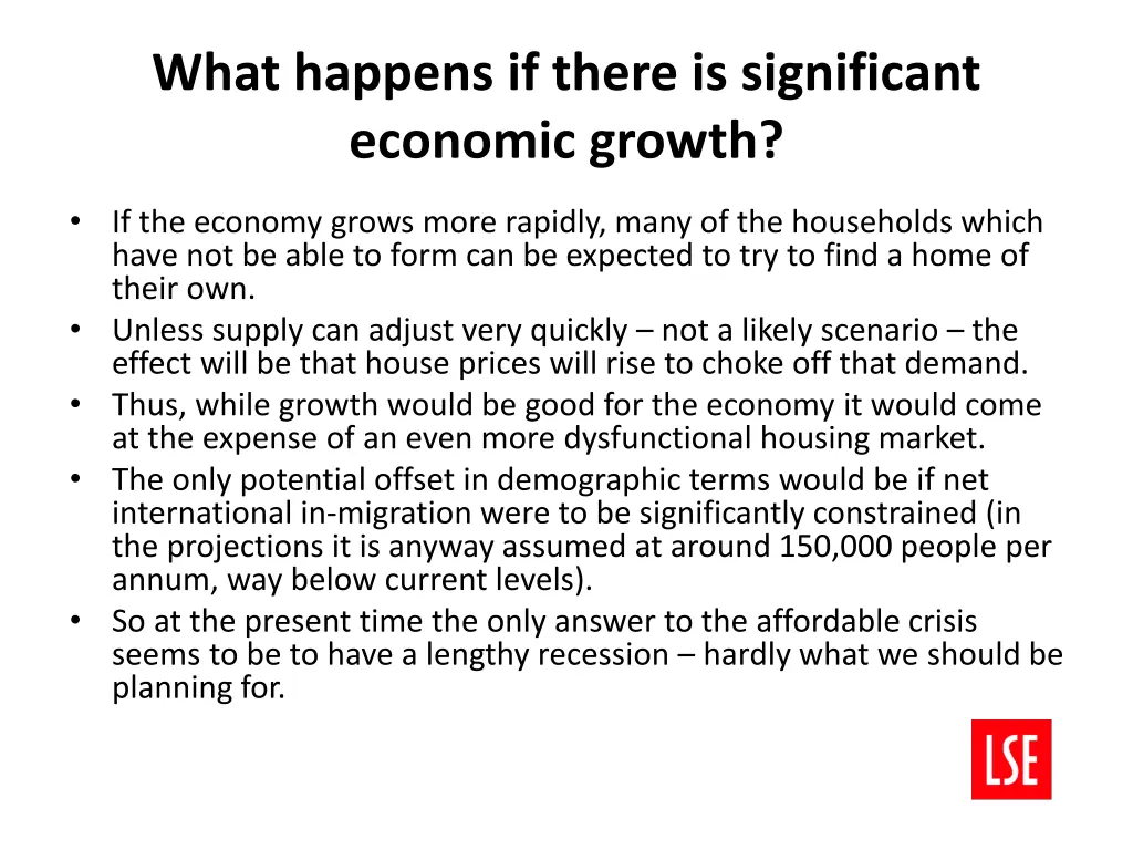 what happens if there is significant economic