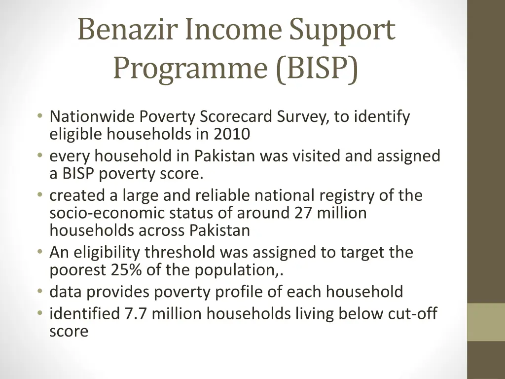 benazir income support programme bisp 1