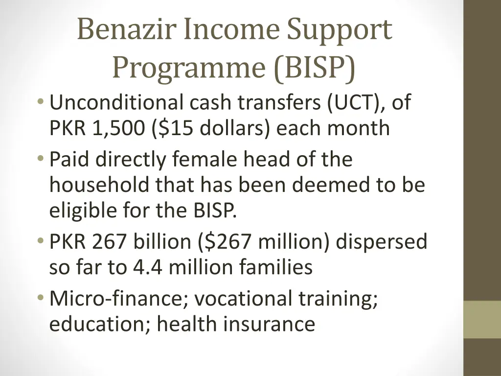 benazir income support programme bisp