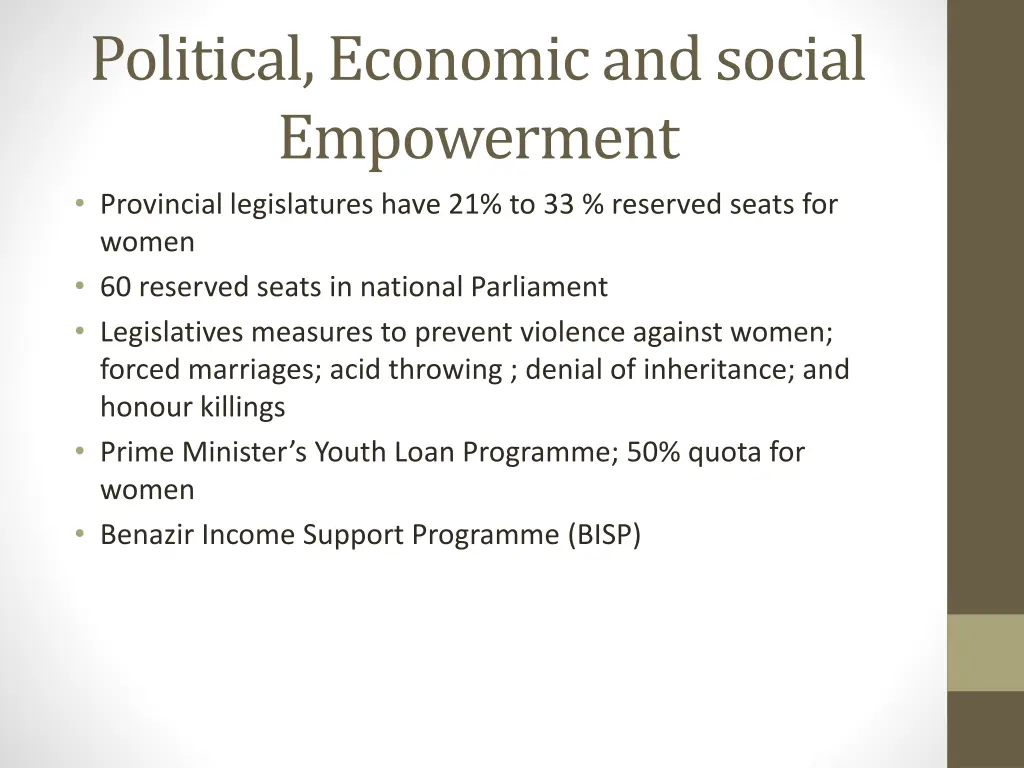 political economic and social empowerment