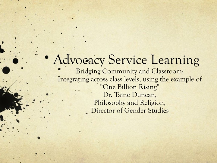 advocacy service learning bridging community