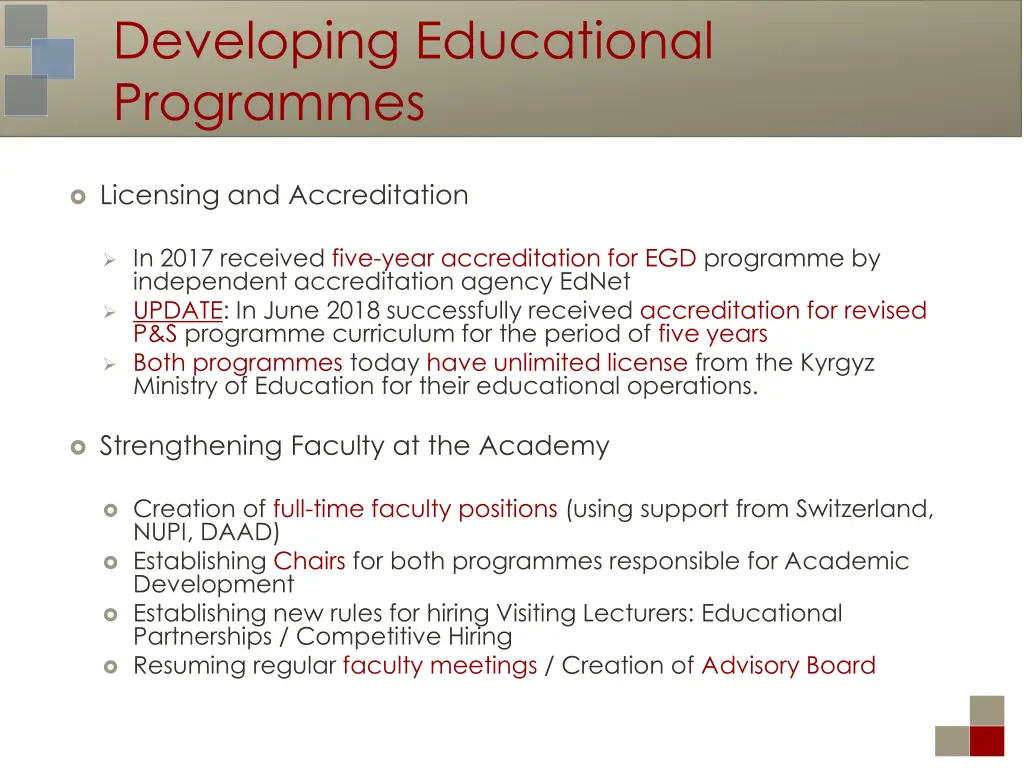 developing educational programmes 2