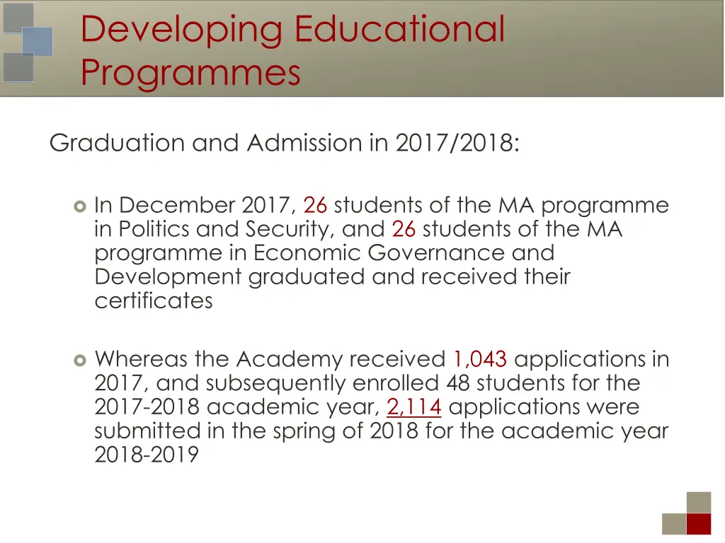 developing educational programmes
