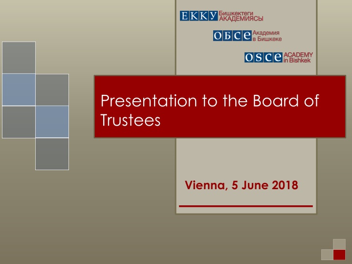 presentation to the board of trustees