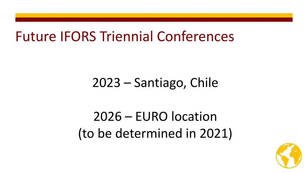 future ifors triennial conferences
