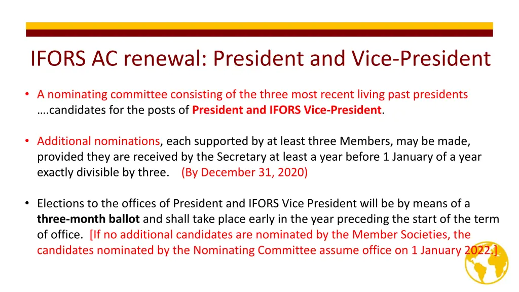 ifors ac renewal president and vice president