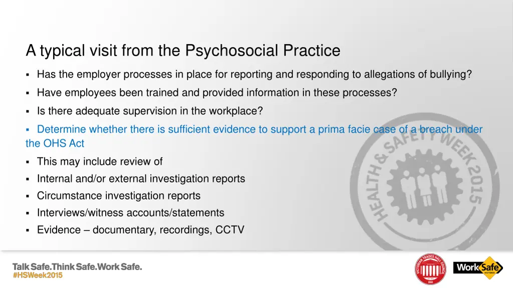 a typical visit from the psychosocial practice