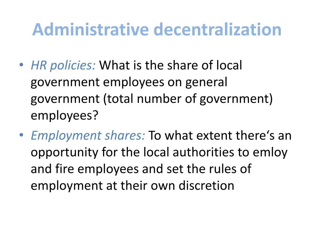 administrative decentralization