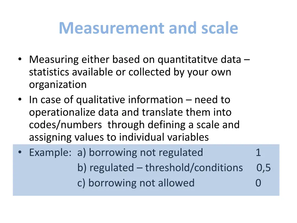 measurement and scale