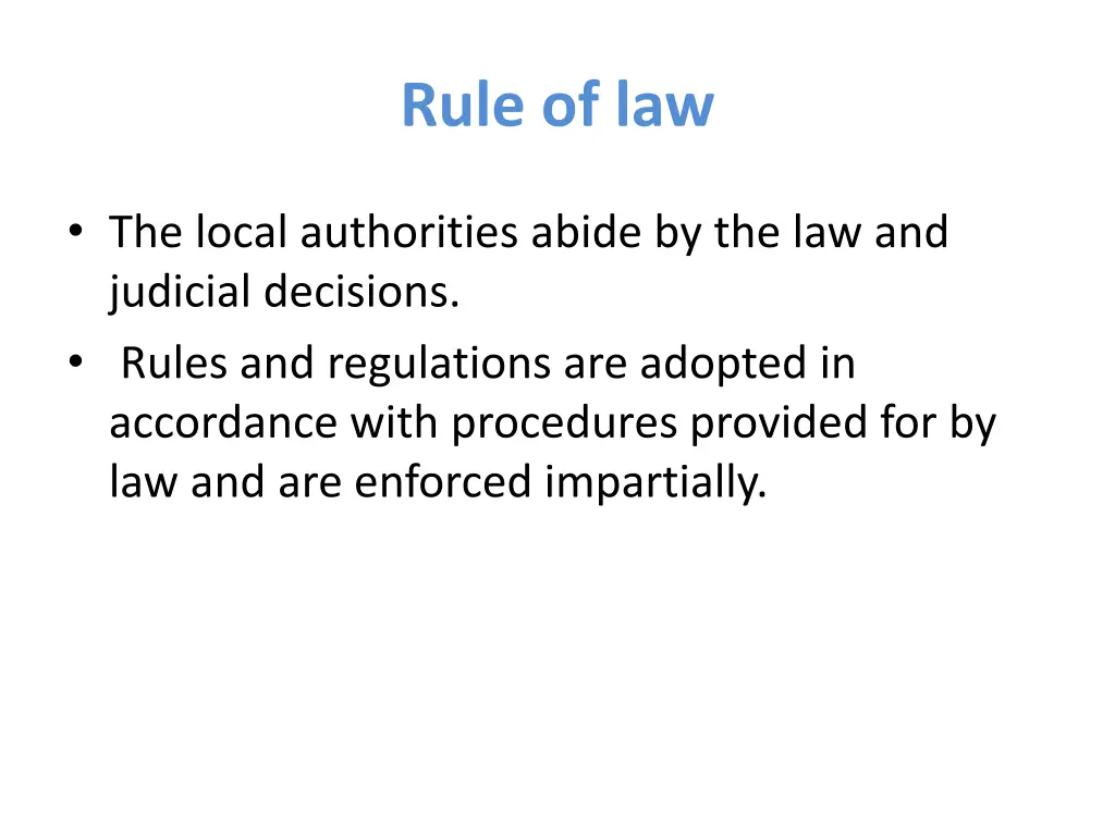 rule of law