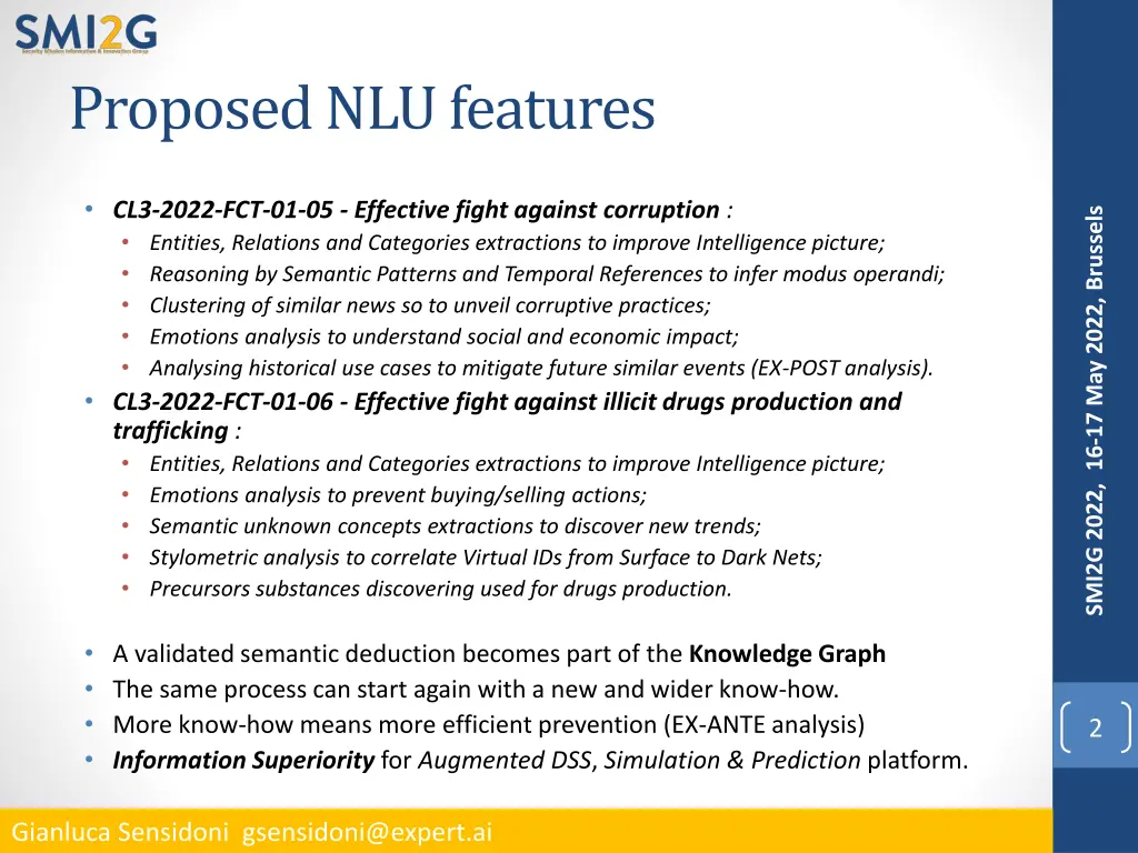proposed nlu features