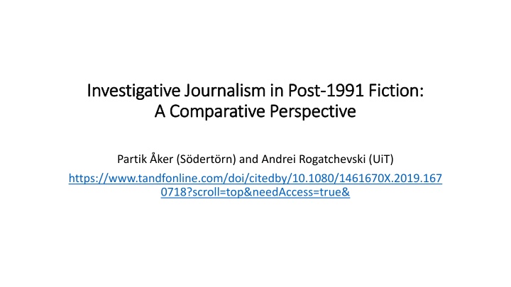 investigative investigative journalism