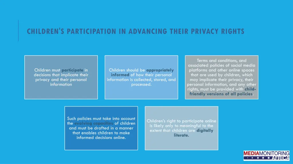 children s participation in advancing their