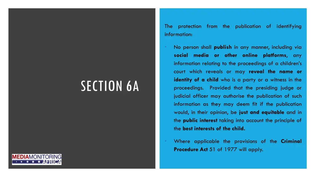 the protection from the publication