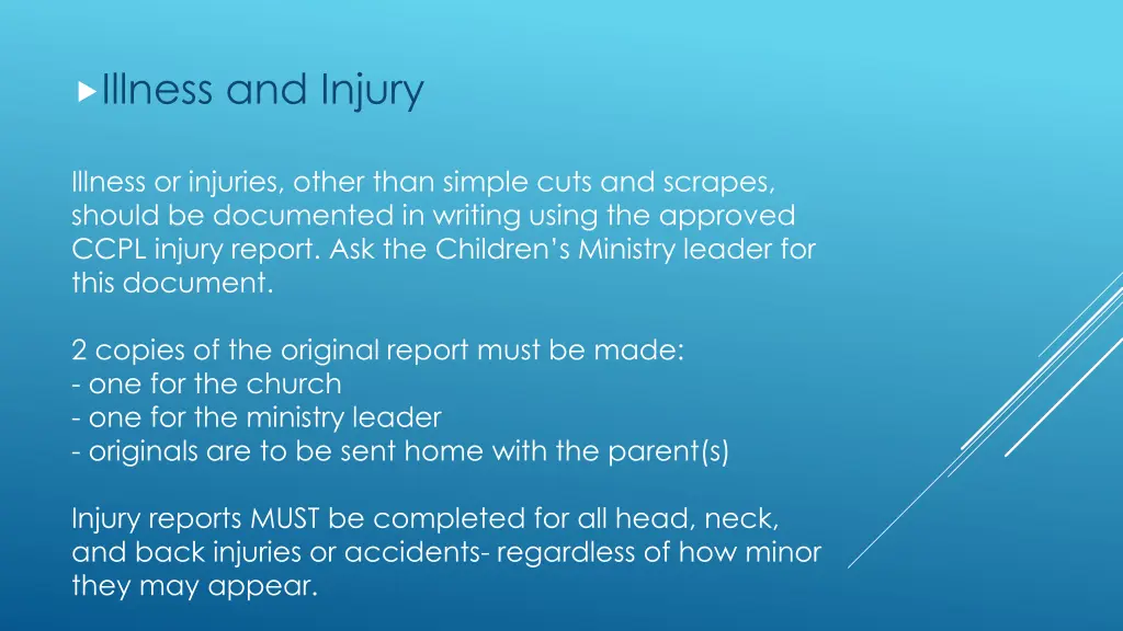 illness and injury