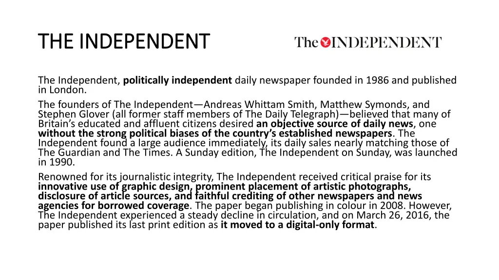 the independent the independent