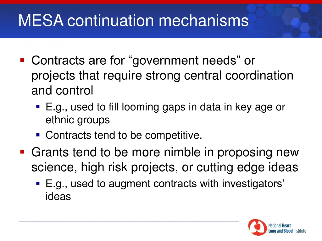 mesa continuation mechanisms