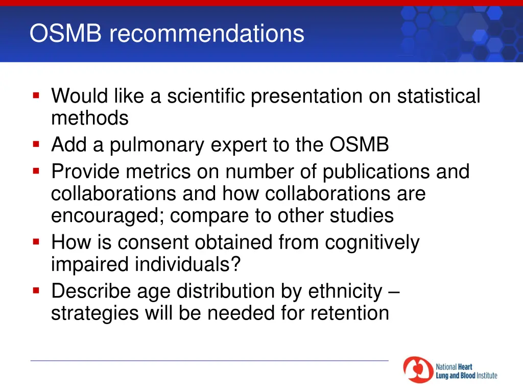 osmb recommendations