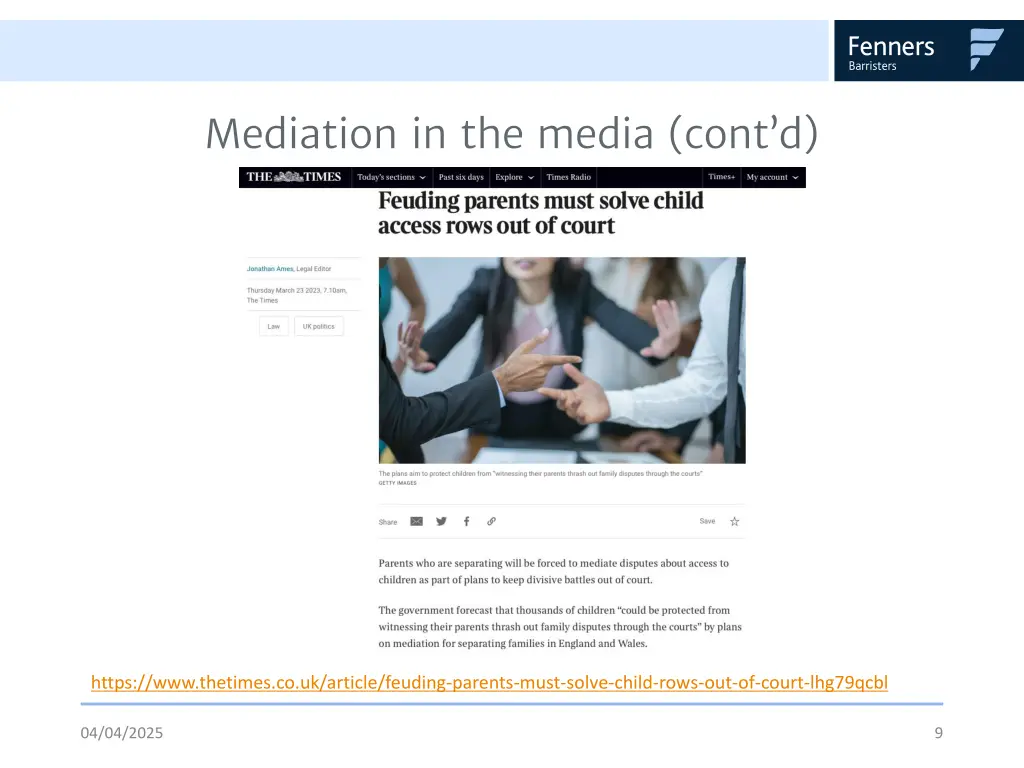 mediation in the media cont d