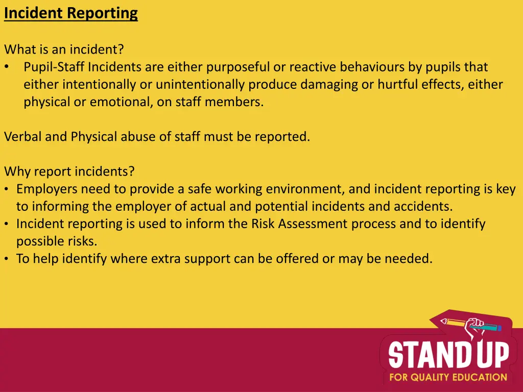 incident reporting