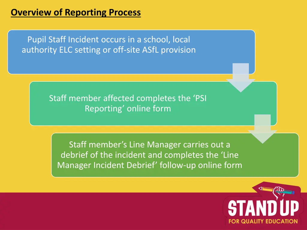 overview of reporting process