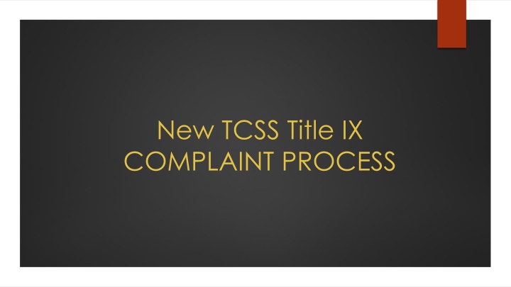 new tcss title ix complaint process