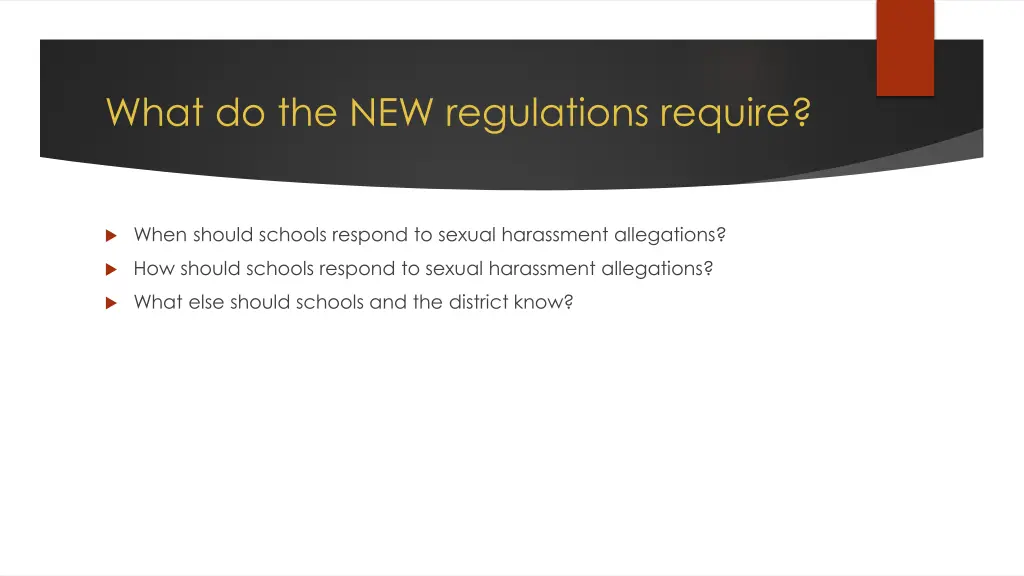 what do the new regulations require