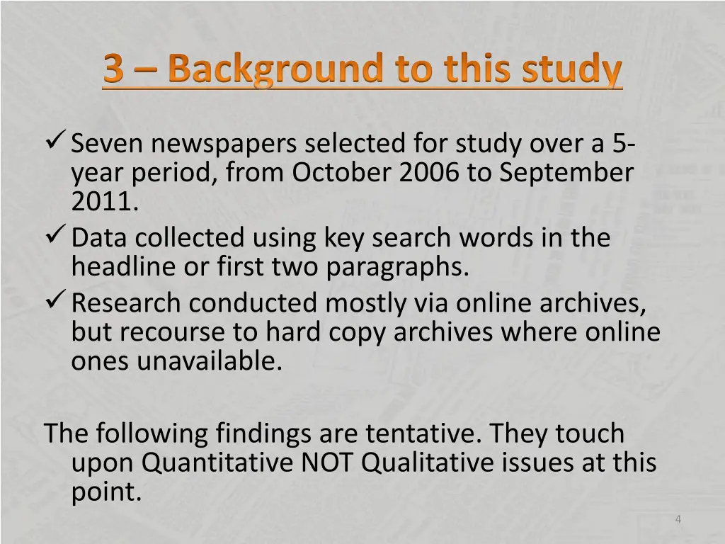 3 background to this study