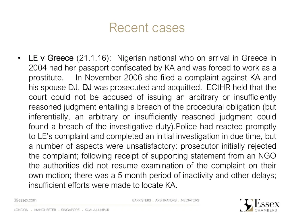 recent cases 2