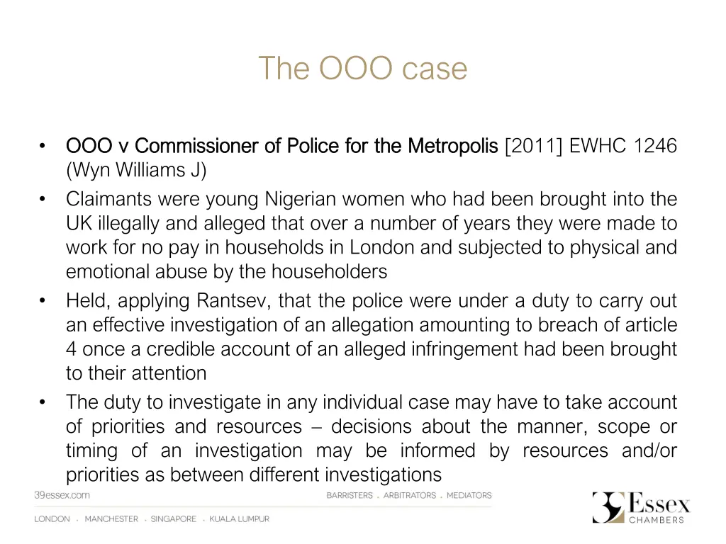 the ooo case