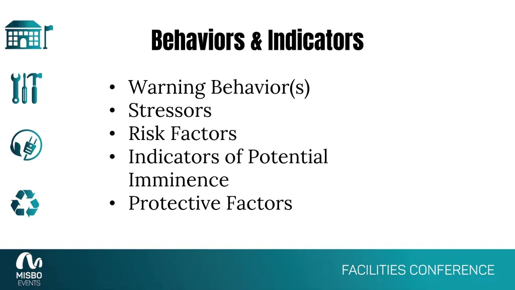 behaviors indicators