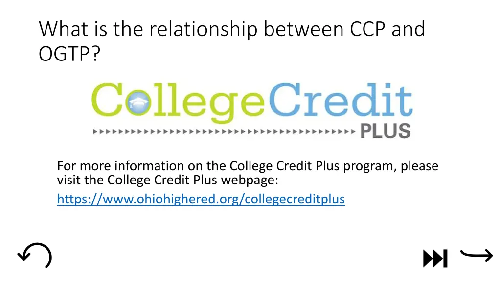 what is the relationship between ccp and ogtp