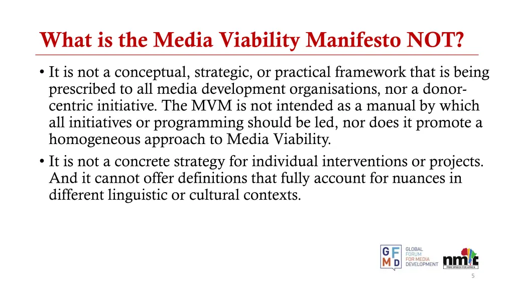 what is the media viability manifesto not