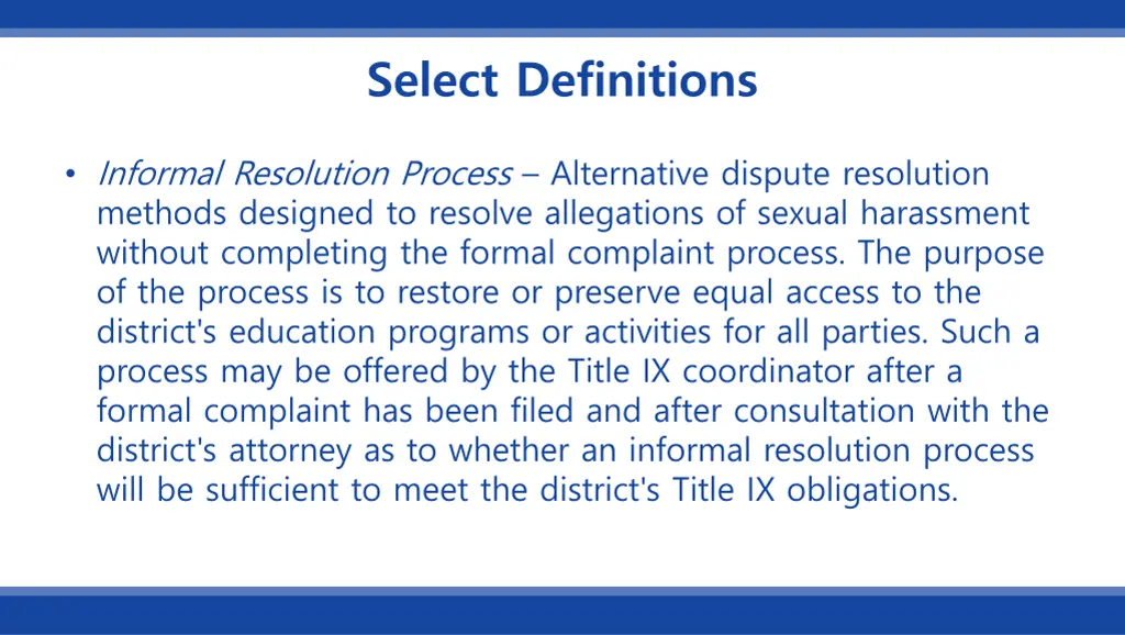 select definitions 2