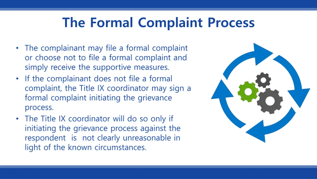 the formal complaint process