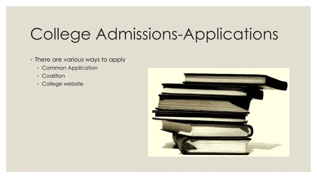 college admissions applications