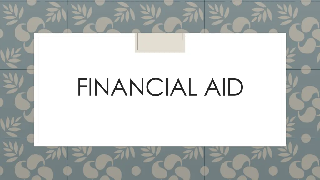 financial aid
