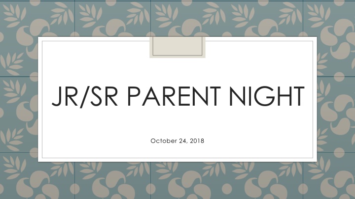 jr sr parent night