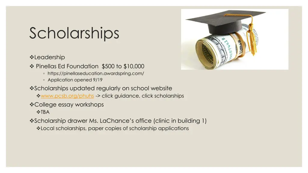 scholarships