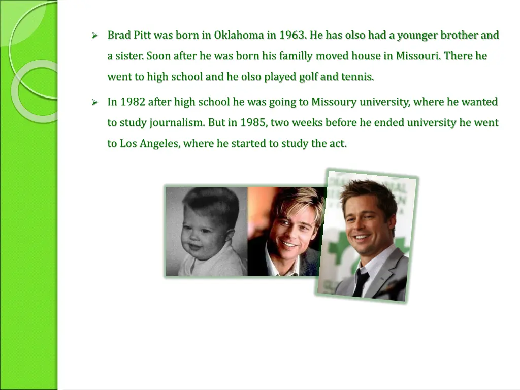 brad pitt was born in oklahoma in 1963
