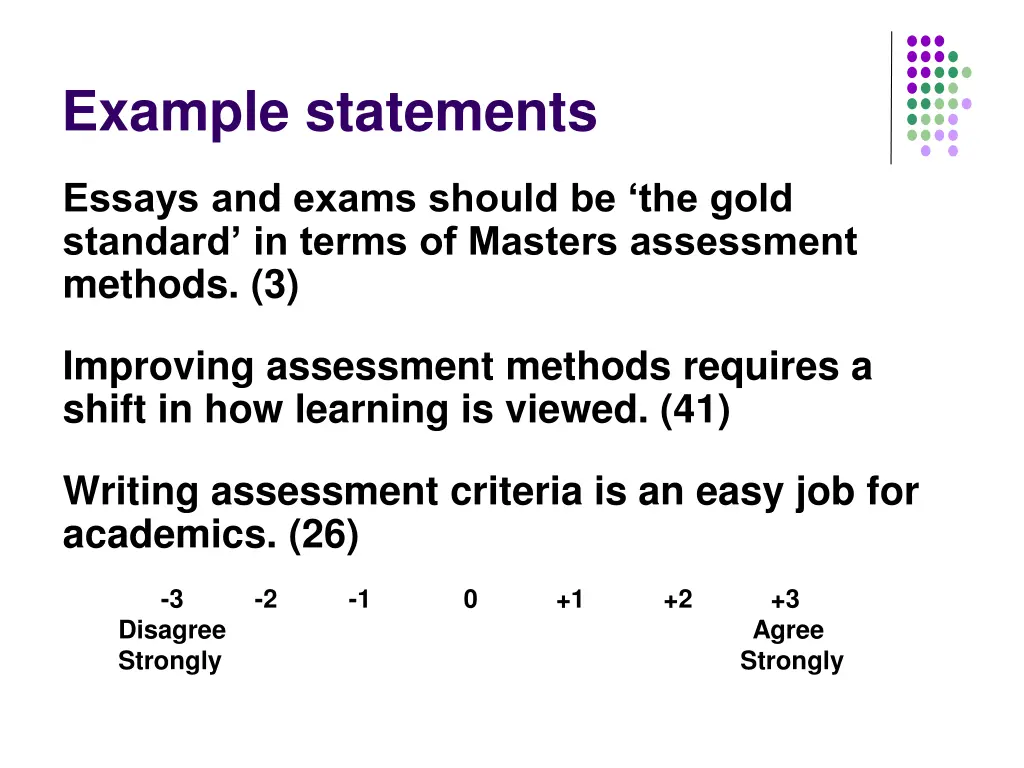 example statements