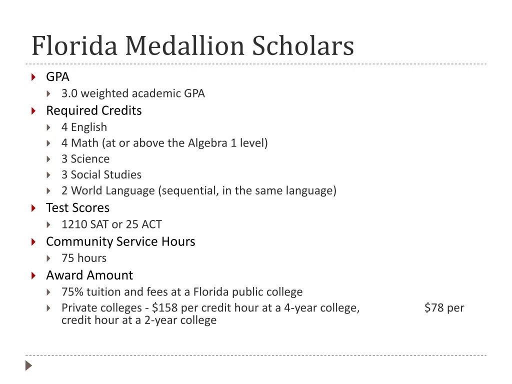 florida medallion scholars