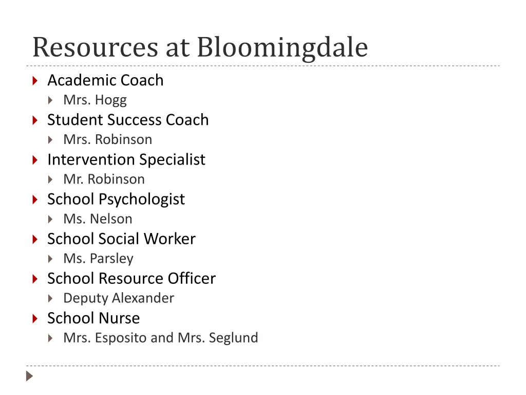 resources at bloomingdale 1