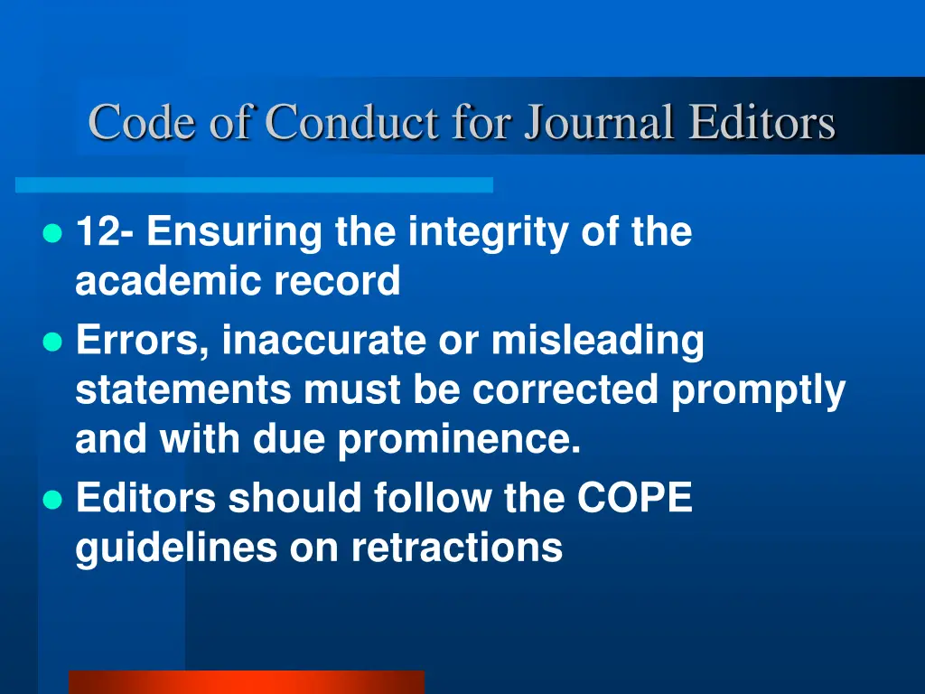 code of conduct for journal editors 14