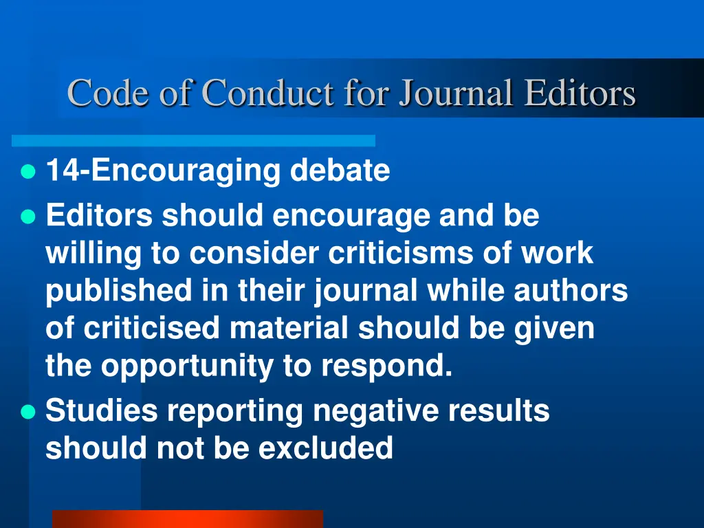 code of conduct for journal editors 16