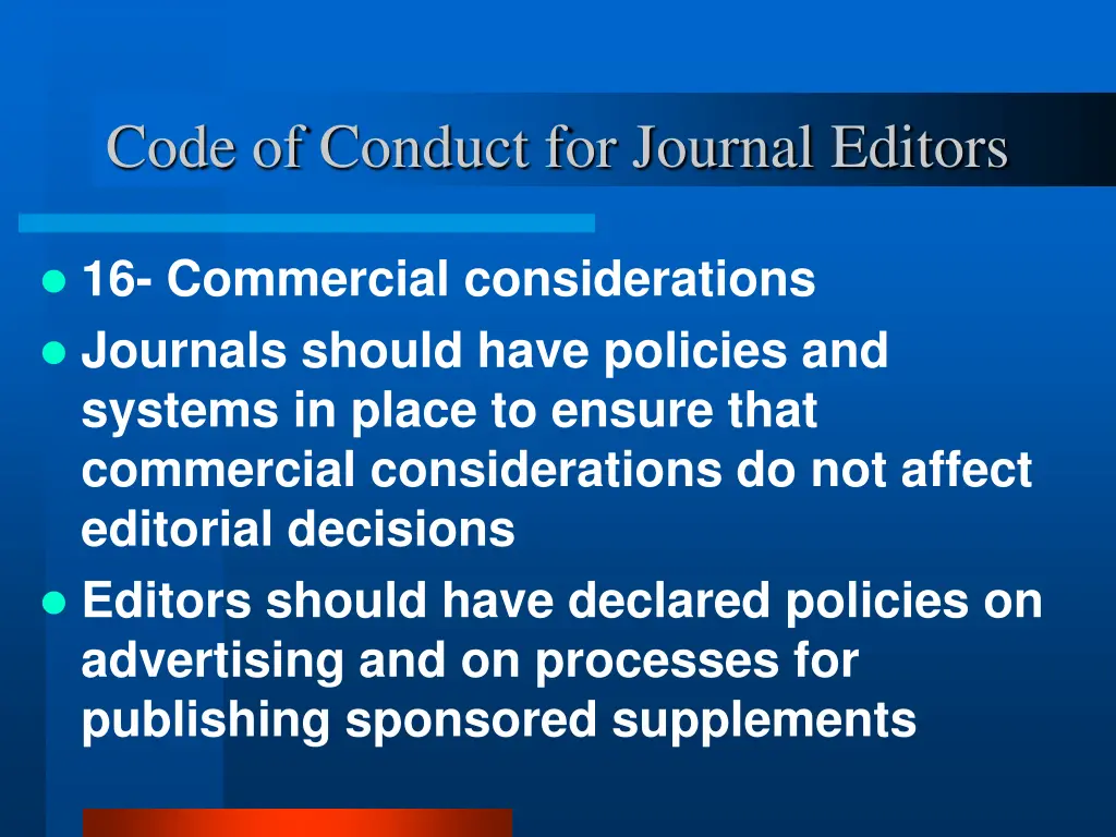code of conduct for journal editors 18