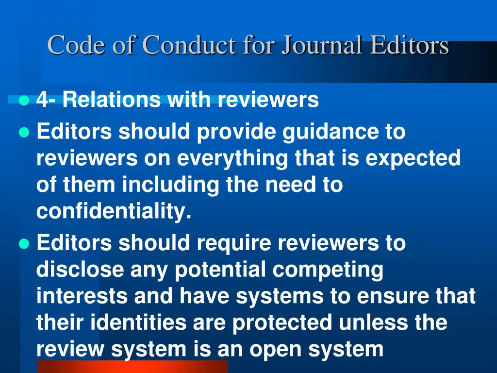 code of conduct for journal editors 6